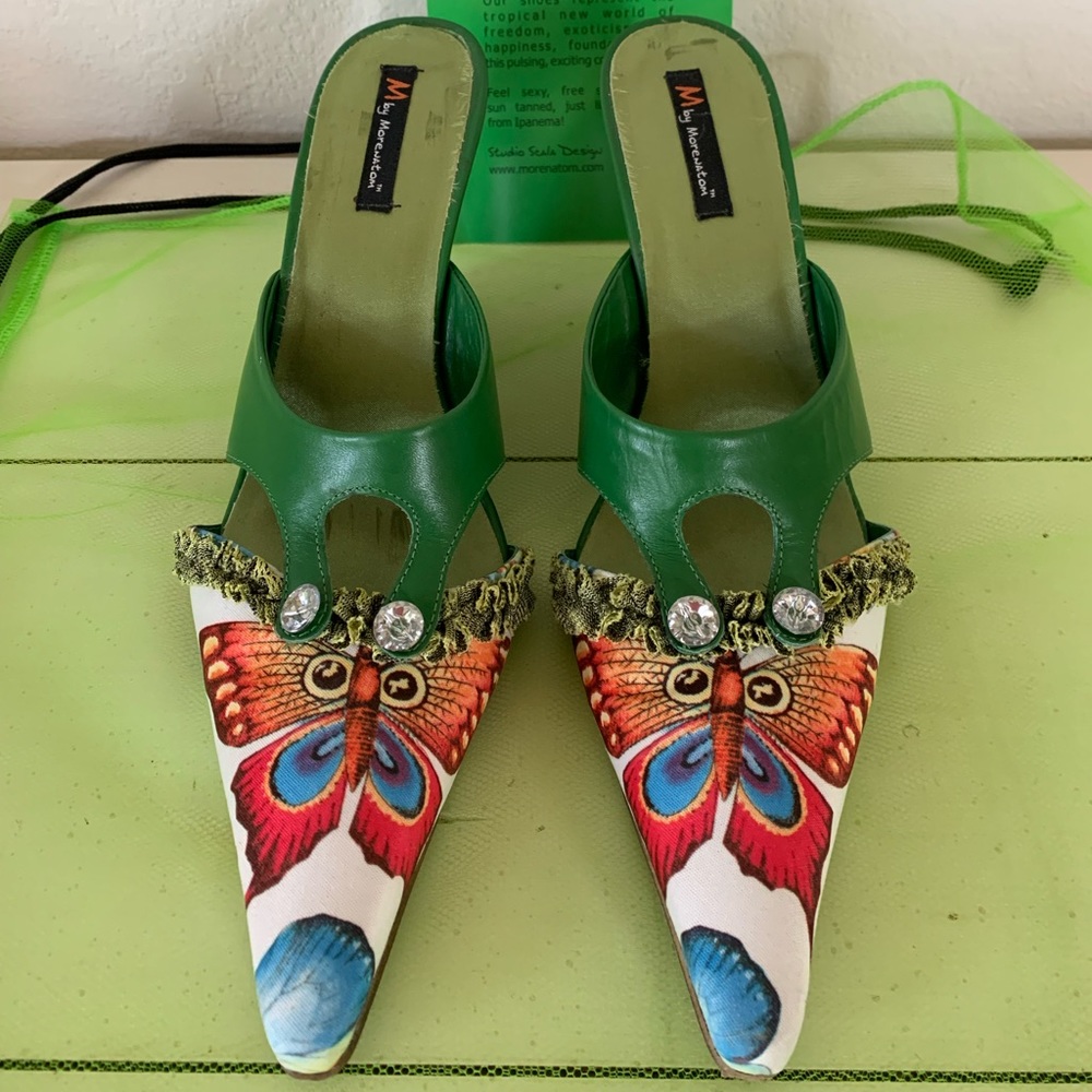M by Morenatom butterfly mules barely worn Y2K fashion!